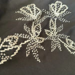 Ann Taylor pure black silk beaded maxi skirt size 8 with a train Photo 6