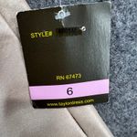 Taylor Dress Women 6 Black Champagne Lace Pleated A Line Formal Cocktail Holiday Photo 13