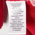 Loft Red 3/4 Sleeve Wool Blend Double Front Pockets Exposed Half Back Zip Top XS Photo 3