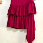 Alexander McQueen  Asymmetrical Ruffle Hem Crepe Dress Photo 4