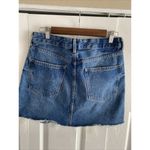 Bershka  Denim Women's 4 BSK Girl Y2K Distressed Blue Denim Skirt‎ Photo 4