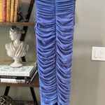 Nookie Zen Bodycon Ruched Midi Dress Periwinkle Blue Purple Womens Size Medium Photo 5