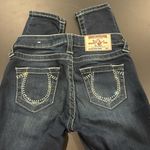True Religion  Rhinestone Logo Dark Wash Skinny Jeans Photo 1