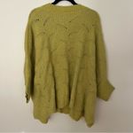 Kori  American Plus Xl  green mustard yellow oversized cable knit sweater Photo 8