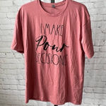 Next Level I Make Pour Decisions Wine T-Shirt Size XL Photo 0