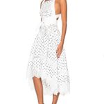 Zimmermann NWT 2016 linen white Empire black Dot Apron midi high low Dress AUSZ2 Photo 1