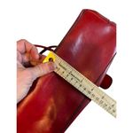 ALDO Red Leather Handbag With Buckle Detailing & Zip Closure Photo 10