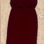 Dress the Population NWOT Alondra Blouson pencil skirt Dress Burgundy Sz M Photo 0