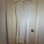 Rails  Ashlyn Stripe Linen Blend‎ Midi Dress, Medium, White Photo 2