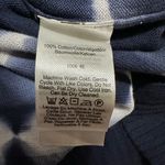 DKNY Women's White and Blue ribbed cotton Tie-Dye sweater Photo 3