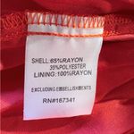 Hello Molly NWT  Strapless Tiered Midi Red Dress w/ Back Bow Tie Sz 4🧡 Photo 7