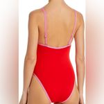 AQUA NWT  Metallic Square Neck One-Piece Swimsuit Photo 1