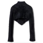 Marc Jacobs Hairy Grunge Pointed Sweater Cropped Black XS NEW Sample Photo 2