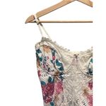 Free People  Intimately Good Luck Charm Floral Print Bodysuit Cream Size L Photo 5