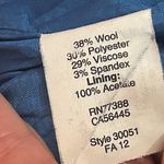 J.Crew  Suiting Wool Blend Ruffle Neck Sheath Dress, Blue Size 0 Photo 7