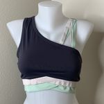 Fabletics  Sports Bra Black White Blue Strappy Or One Shoulder Size Small Photo 4