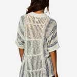 Natural Reflections Cream and Gray Cardigan Sweater 100% cotton Medium Photo 1