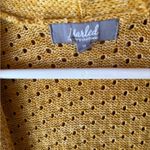 Marled‎ Mustard Yellow Cable Knit Long Cardigan Size Medium Photo 4