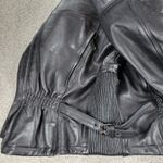 Womens Leather Motorcycle Jacket 3XL Black Vented Gusset Zip Up Biker Riding Size undefined Photo 13