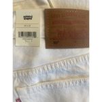 Levi's NWT  Premium Big E Womens 24x32 501 Straight Jeans Raw Hem Yacht Time White Photo 10