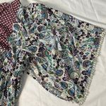 Altar'd State Multicolor Patchwork Floral V-Neck Blouse Bohemian Size Large Photo 8