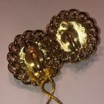 Crystaline Brand Elegant Vintage Gold and Cream Faux Pearl Chunky Earrings Photo 4