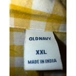 Old Navy Button-Front Gingham Shirt for Women  yellow and white summer top XXL Photo 2