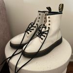 Dr. Martens Doc Martens White Zavala Combat Lace-up Ankle Boots Womens Size US 7 Grunge Photo 3