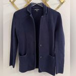J.Crew Mercentile Navy Sweater Blazer XS Knit Blazer Photo 2