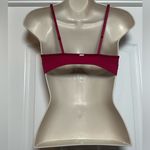 PINK - Victoria's Secret Victoria’s Secret PINK Sparkle Red Cross Bra Glitter Stretch Sportsbra Sz Small Photo 3