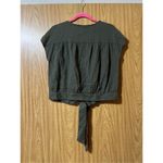 a.n.a  Green Button Front Woman’s Short Sleeve Top Size Small Photo 8