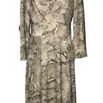 Jones New York TAN BROWN SNAKE PRINT BOLD CHIC DRESS MEDIUM Photo 0