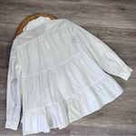 Topshop Nwt‎  tiered poplin shirt in white Photo 9