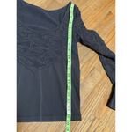 Anthropologie By  Seamless Boat Neck Boho Y2K Eyelet Long Sleeve Charcoal Size XS Photo 5