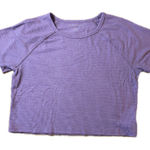 American Eagle  Women's Purple Waffle Knit Raglan Short‎ Sleeve Shirt XL Photo 0