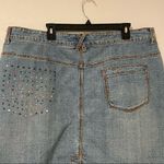 Crest Jeans The Collection Distressed Embellished Denim Skirt Sz: 23/24 Blue Size undefined Photo 3
