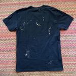 BLACK DISTRESSED BLEACH CUSTOM MADE COWGIRL GRAPHIC TEE Size M Photo 4