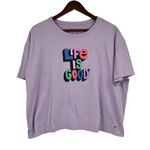 Life is Good Women Short Sleeve Boxy Crusher Tee Freestyle light Purple size XL Photo 0