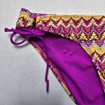 Old Navy  Purple Chevron Tie Swim Beach Cheeky Flirty Boho Bikini Bottom L Large Photo 4