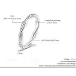 Boutique NEW‎ 14k Gold Plated S925 Simulated Diamond Eternity Stacking Band Ring, Size 7 Photo 14