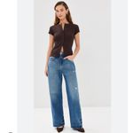 Reformation Raelynn Stretch Organic Cotton Rib Top New! Photo 5