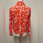 Nine West  Orange and White Tie Front Blouse Size XS Photo 11