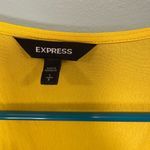 EXPRESS top! Yellow tie front crop length dress shirt size small! Photo 1