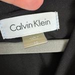 Calvin Klein  Black Faux Wrap Ruched 3/4 Slit Sleeve Jersey Knit Jumpsuit Size 10 Photo 6