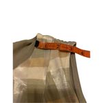 Gingham Full Zip Vest Tank Top Preppy Formal Workwear Career Professional Classy Tan Size M Photo 10