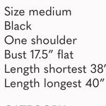 Anthropologie Ruffled One Shoulder Mini Dress Asymmetrical Black Sz Medium Photo 6