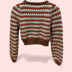 Cider Cute  crochet crop sweater Charlie Brown vintage vibes boho festival Photo 2