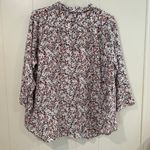 Ralph Lauren Lauren  Floral Button Down Blouse 3X Women’s Pink Black White Print Photo 1