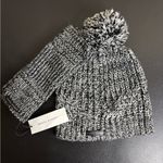 Rebecca Minkoff  Black and Gray Knit Beanie and Fingerless Gloves Photo 1