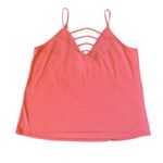 Daytrip Strappy V-Neck Pink Coral Cami Tank Top - Size L ***Item: 0696 Photo 3
